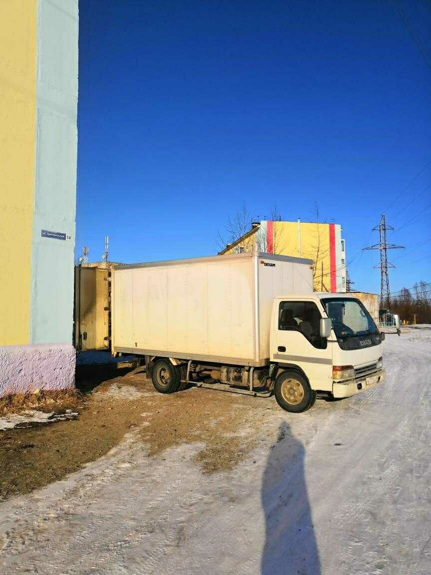 грузовой автомобиль, грузовики, грузовая, исудзу эльф фургон 2000 тонны, грузоперевозки магадан
