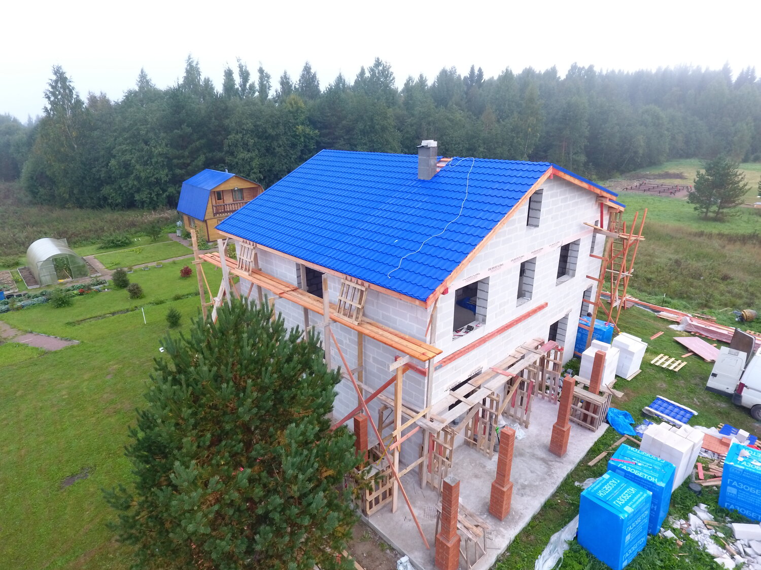 загородный дом, строительство загородного дома, дом из газобетона на ушп, коттедж, дом