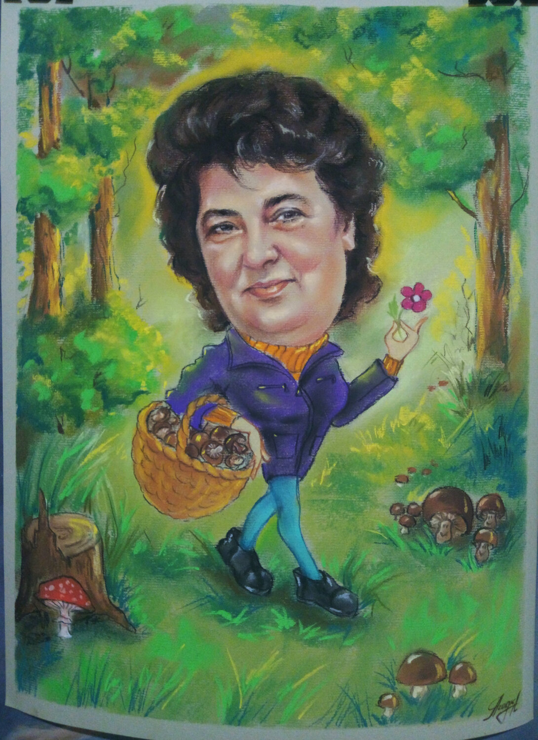 шарж бабушка, шарж мама, шарж дачница, шарж, шарж на руководителя женщину