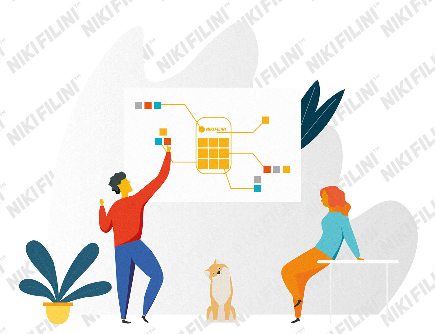 иллюстрация маркетинг flat, иллюстрация, web иллюстрации, стартап иллюстрация, графический дизайн