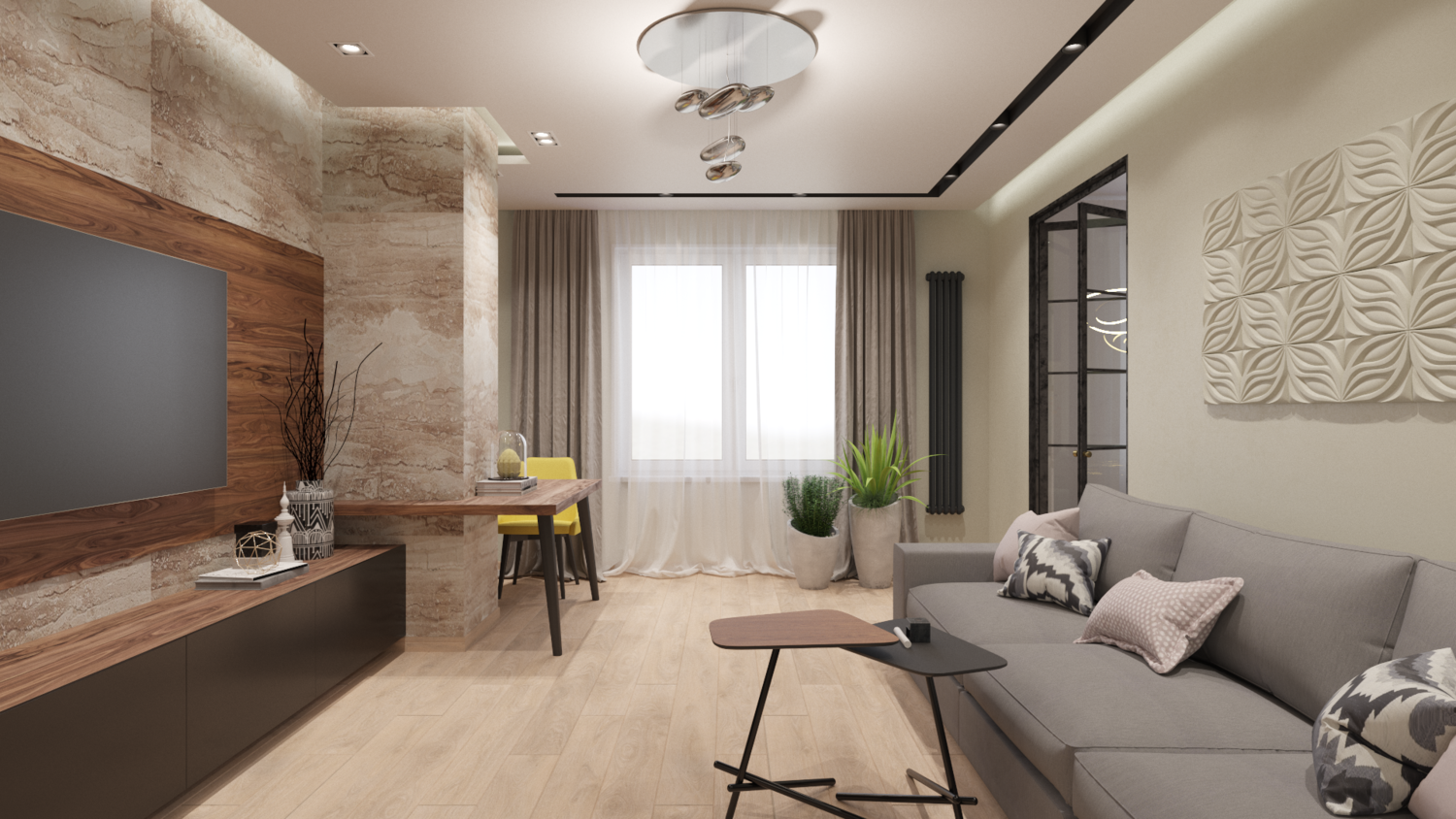 дизайн интерьера, дизайн квартир, интерьер двушки, интерьер, гостинная комната