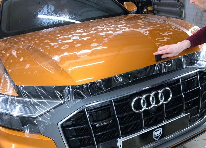 audi q8 orange, audi q8 orange dragon, audi q8 55, авто, audi q8 2019 обои