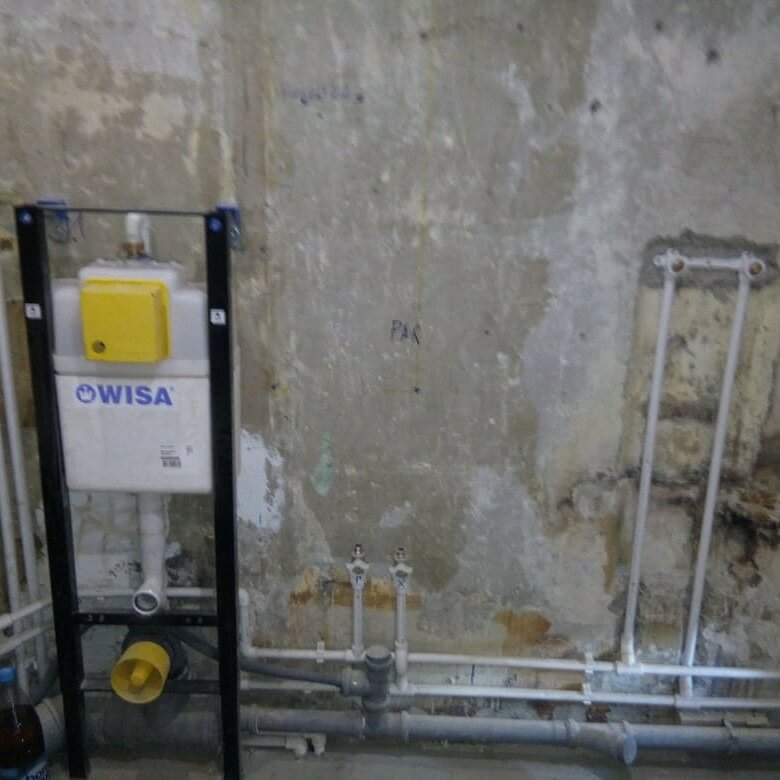 разводка труб под инсталляцию, инсталляция геберит подвод воды, разводка канализации под инсталляцию, инсталляция геберит монтаж канализации, инсталляция для унитазов