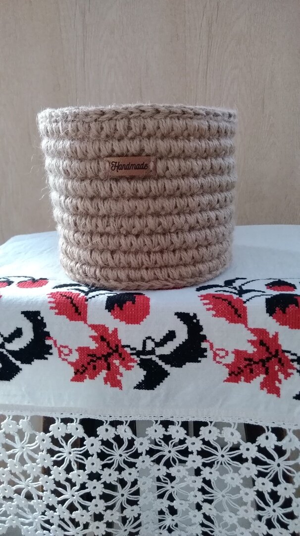 корзинка, рукоделие, декоративная корзина, вязание крючком, вязание