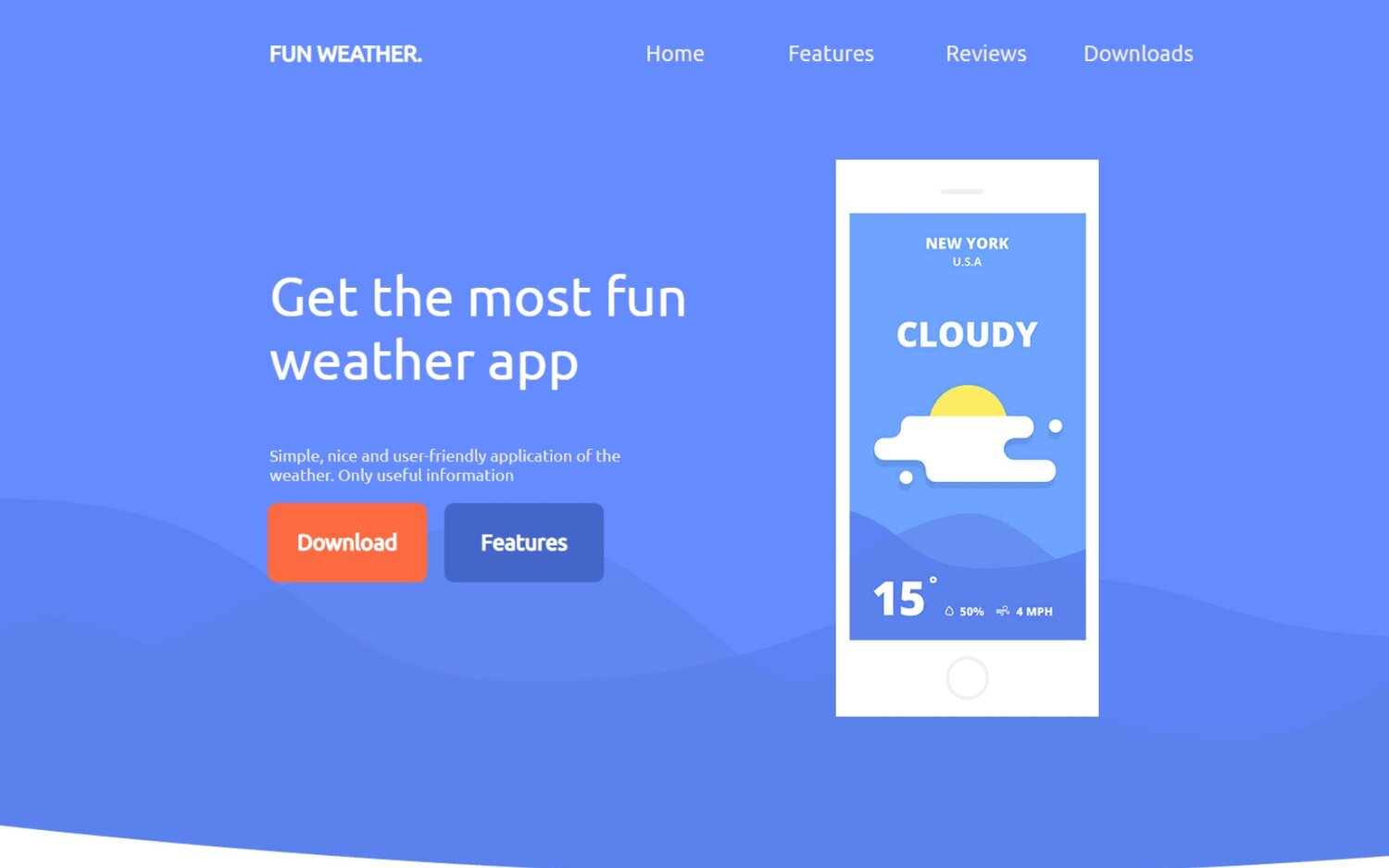 скриншот с текстом, лендинг для приложения, приложение weather, приложение, веб дизайн