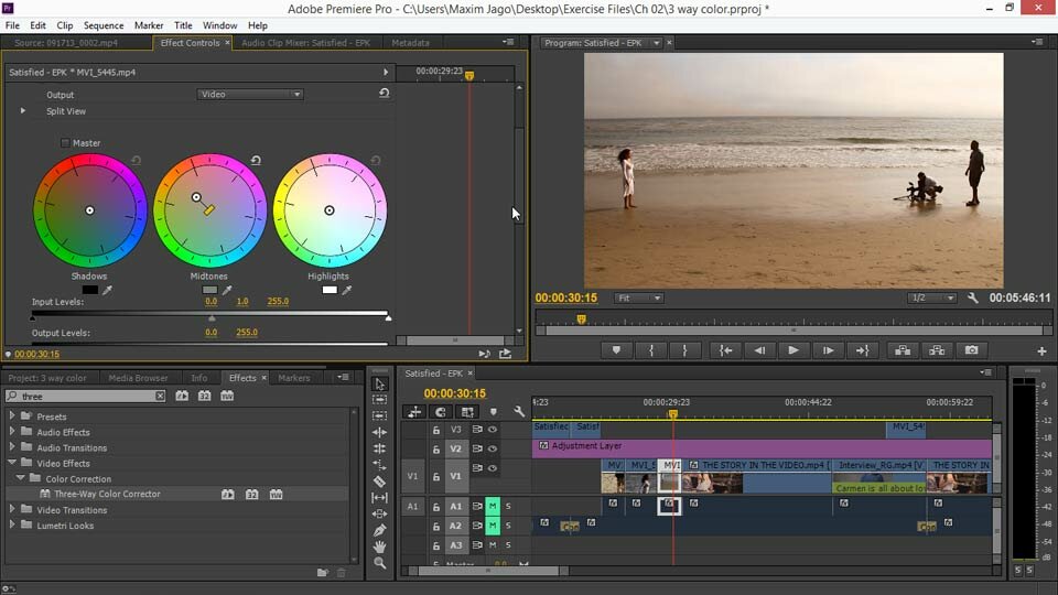adobe premiere pro, цветокоррекция в премьер про, эффекты в адоб премьер про, edius видеоредактор, адоб премьер