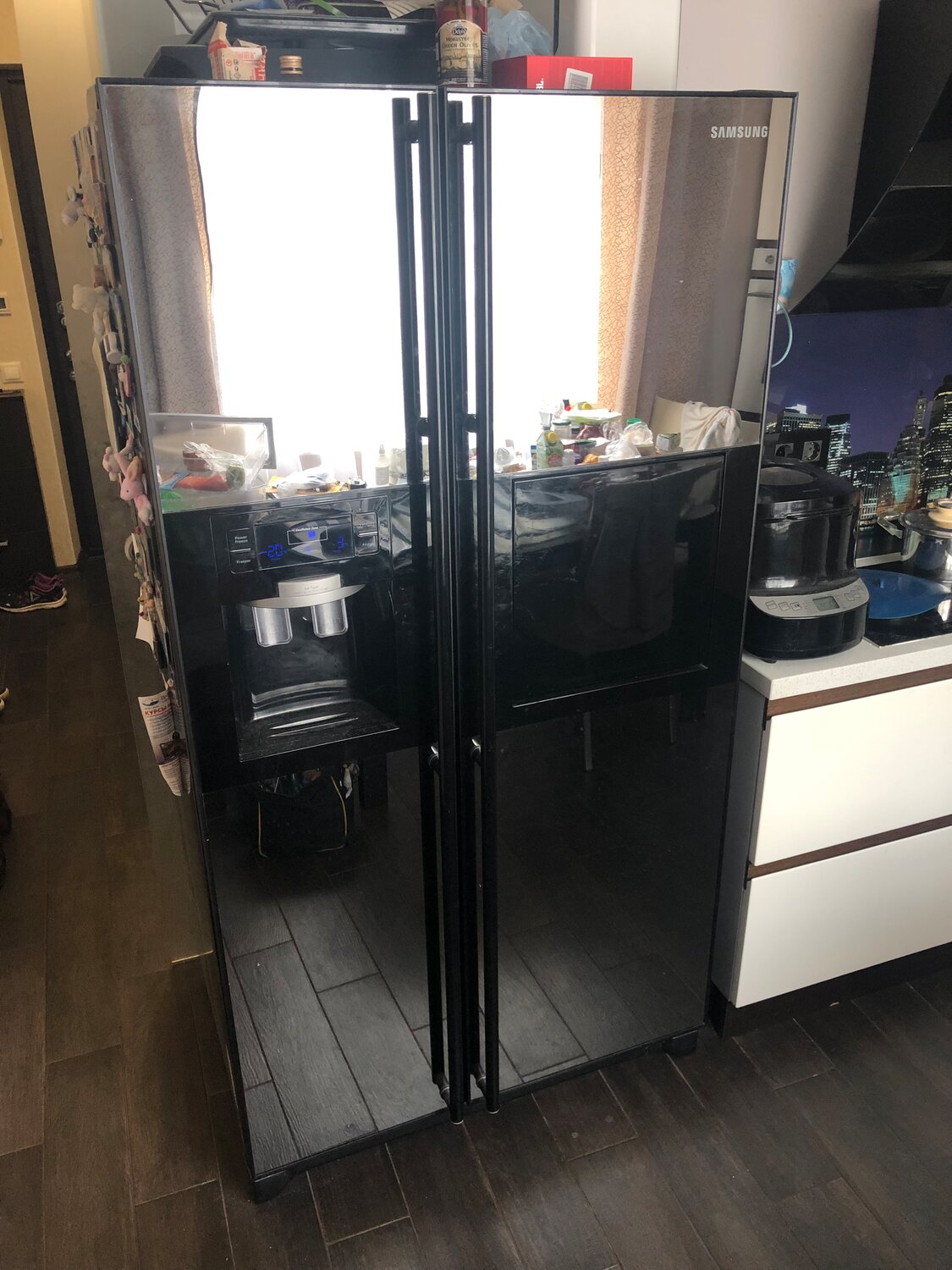 бытовая техника, hitachi r-wb 552 pu2 gpw, samsung холодильник двухдверный зеркальный rs21, холодильник hitachi r-m702pu2gbk, холодильник