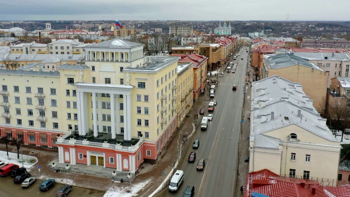 смоленск с квадрокоптера, здание, арбат тверская, исторический центр города, челябинск улица елькина