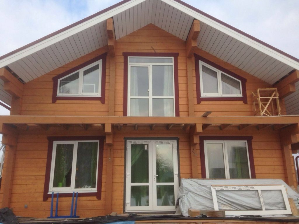 деревянный дом, загородный дом, коттедж, окна в деревянном доме, дом