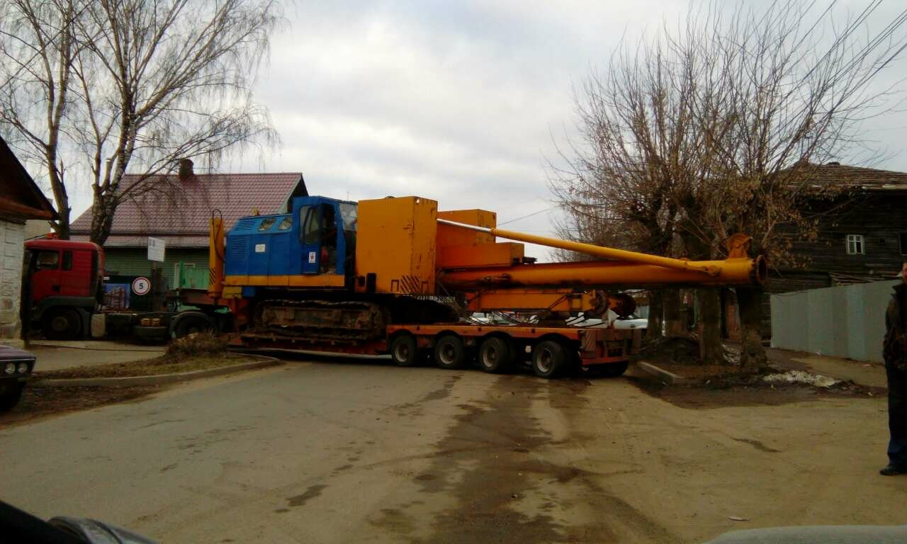 bauer bg 18 на трале, техника, трал негабаритных грузов спб, спецтехника, трал с буровой