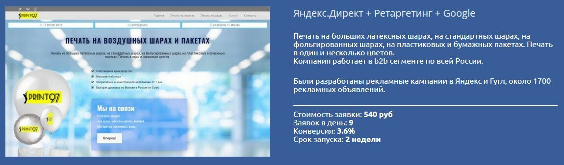 Услуги интернет-маркетолога по настройке Яндекс.Директа