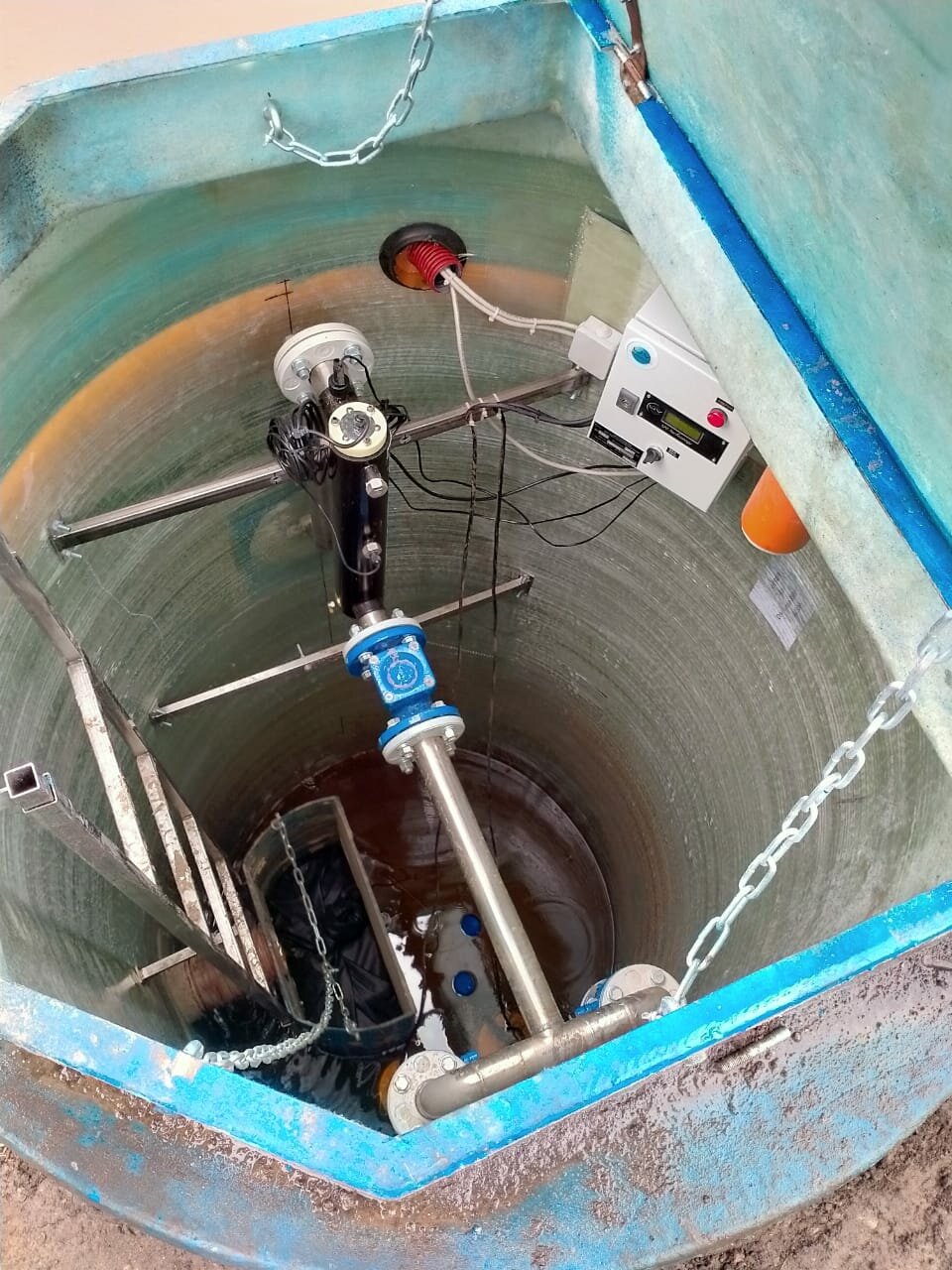 обвязка скважины на воду электрическая часть, кнс взмучивание, канализационная насосная станция, скважина, обустройство скважины пермь