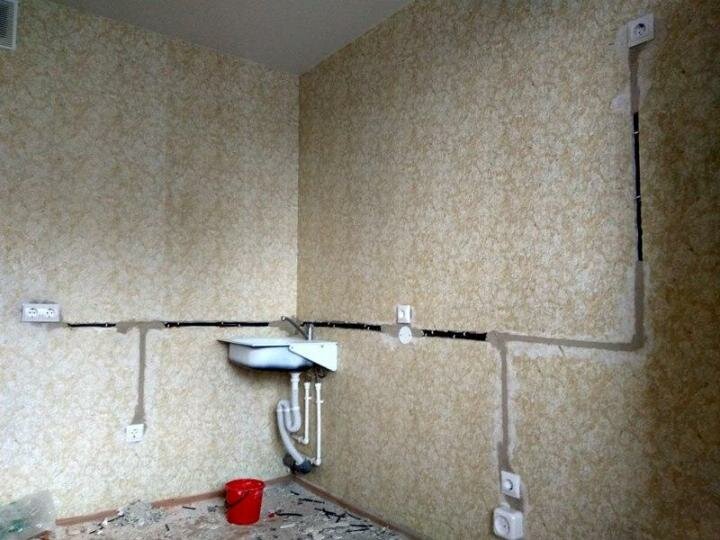 Перенос розеток и выключателей