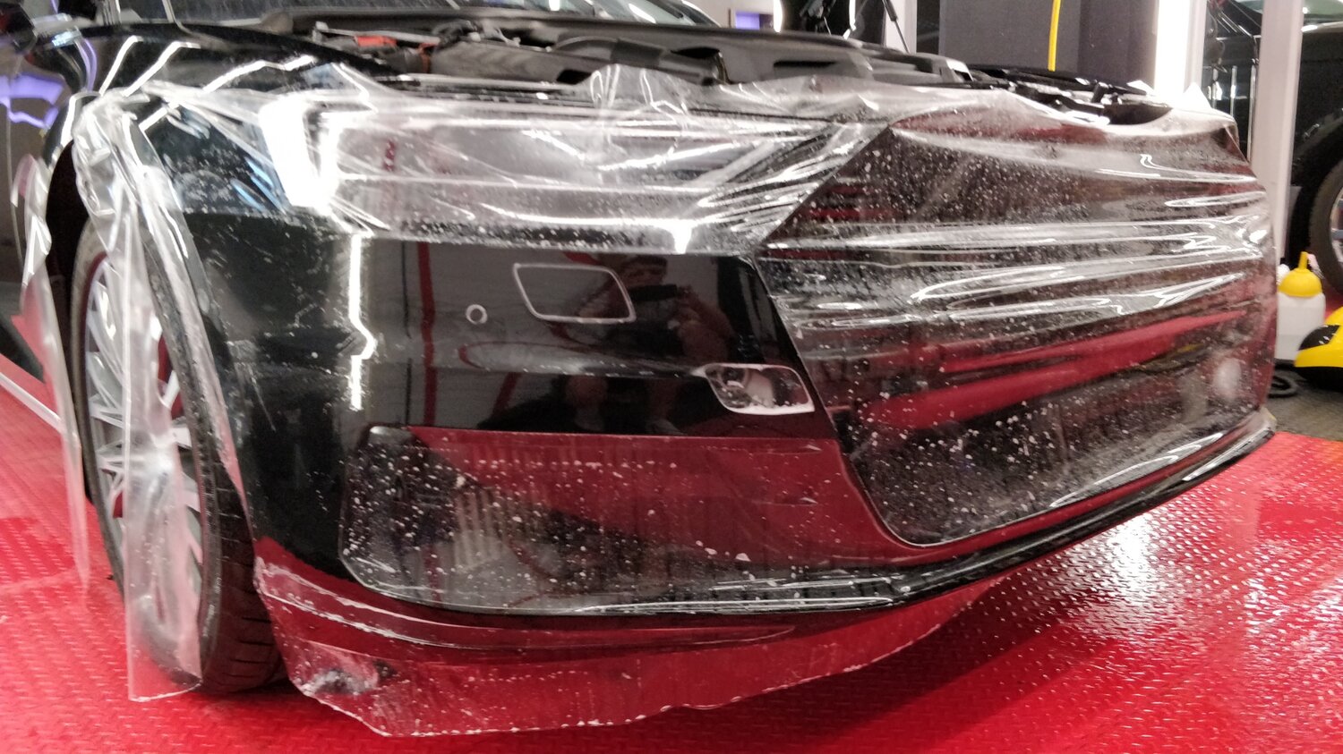 автомобиль, авто, защита авто пленкой, полиуретановая пленка "armotek, оклейка бампера защитной пленкой