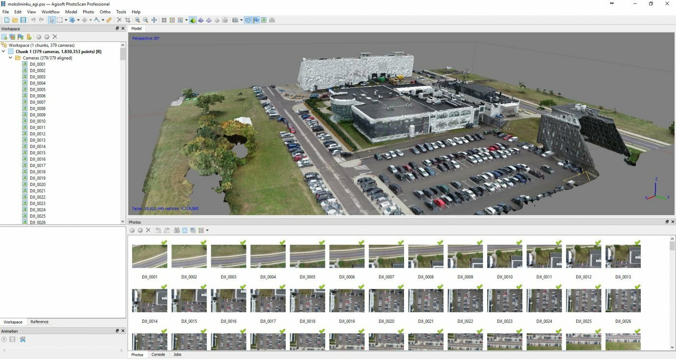 интерфейс программы agisoft photoscan, скриншот, проект строительство, фотоскан, агисофт меташейп