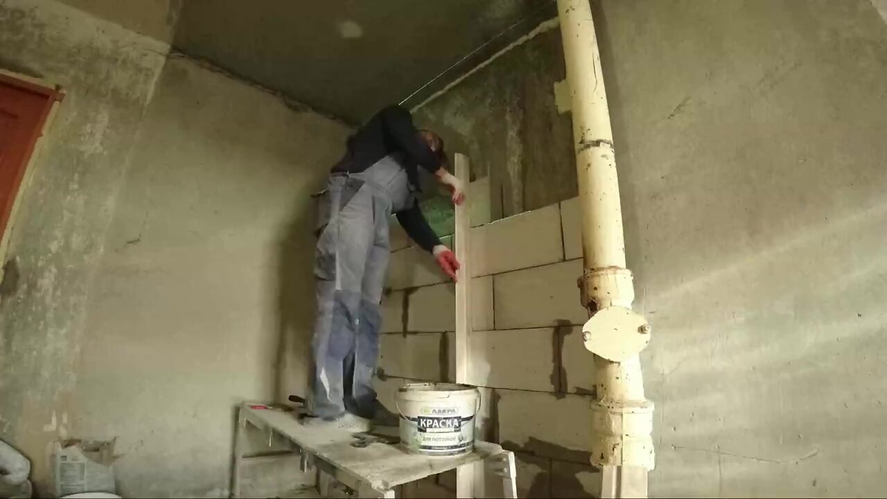 штукатурка стен ротбандом, штукатурка, штукатурка стен цпс по маякам, штукатурка цпс правилом, штукатурка склада