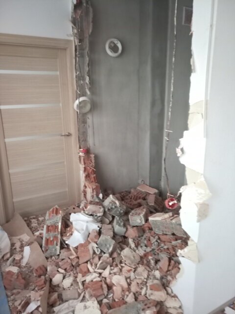 демонтаж стен, демонтаж стен казань, демонтаж стен и перегородок, демонтажные работы, частичный демонтаж стены