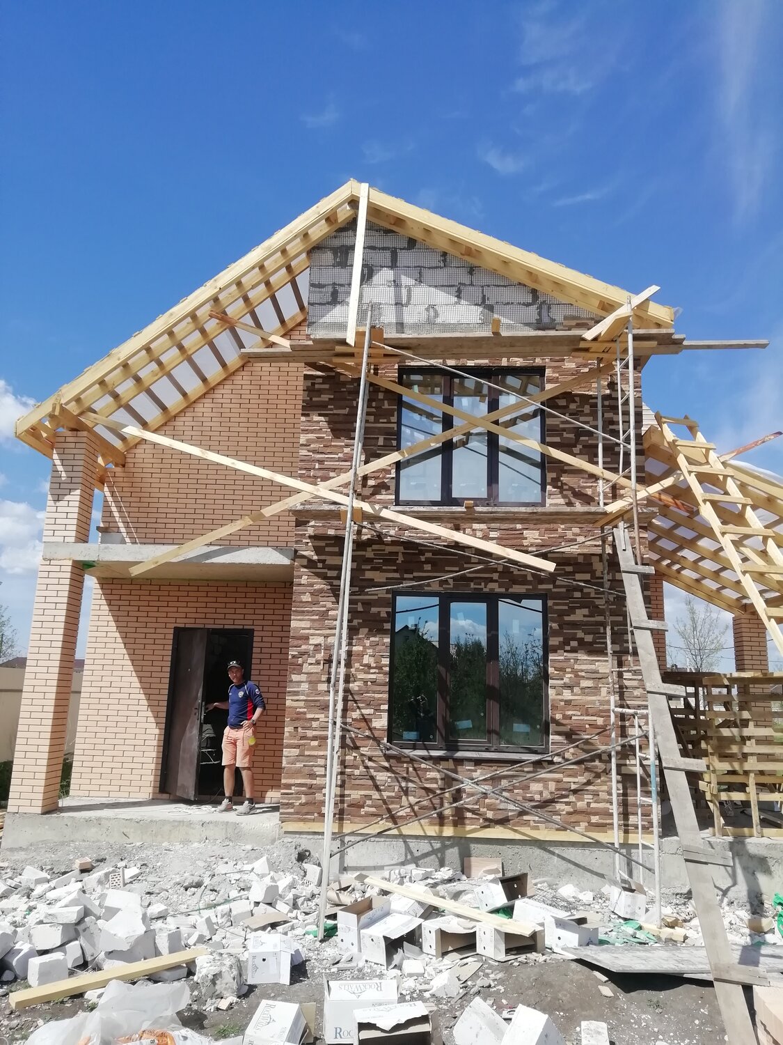 строительство загородного дома, стройка коттеджа, дом, строительство, загородный дом