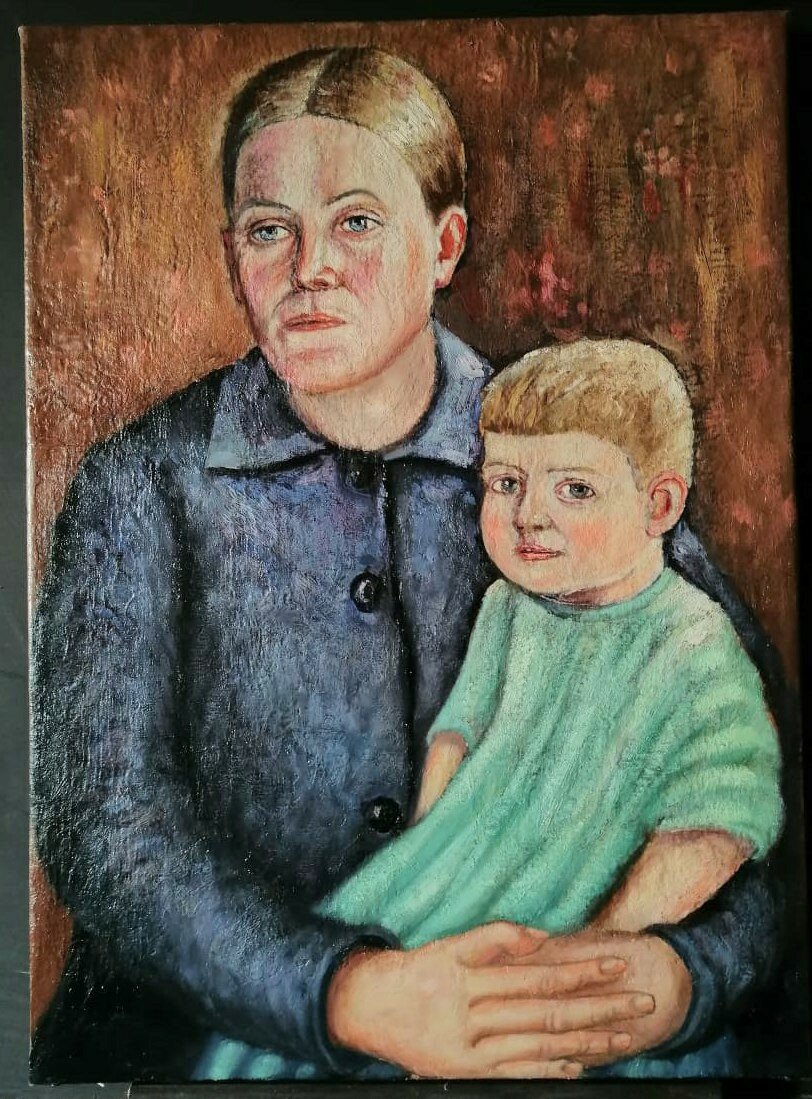 картина портрет сына, картина, портрет, картины художников, масляная живопись