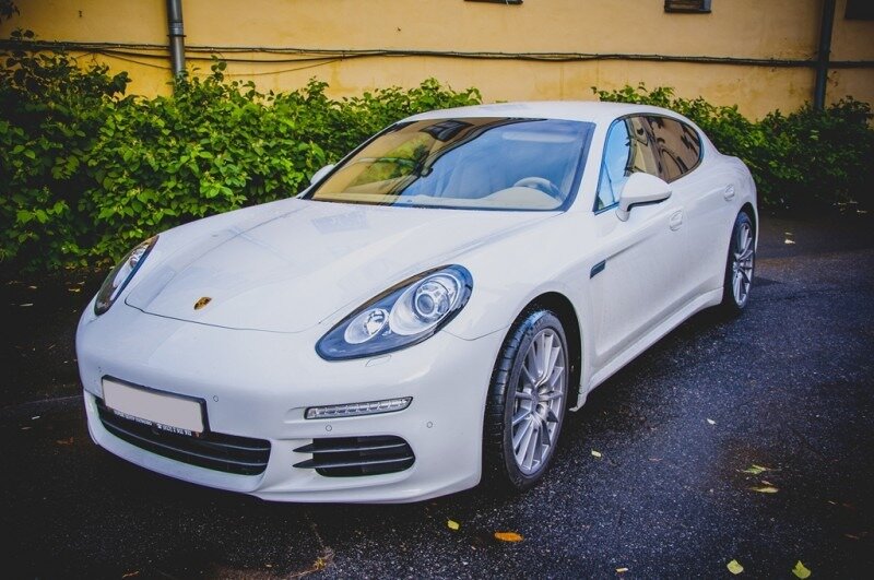 porsche panamera, порше панамера 2012 белый, порше панамера на свадьбу, порше панамера магнум белая, Porsche Panamera I Рестайлинг