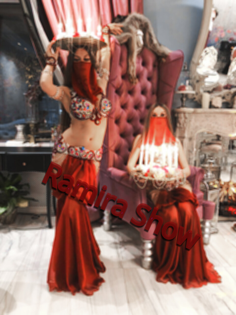 восточный танец в ресторане, девушка, танец живота, арабская вечеринка костюмы, восточный танец со змеей