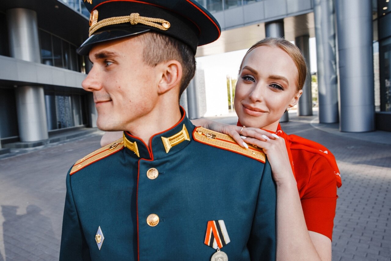 девушка, человек, офицер, женщина, военный