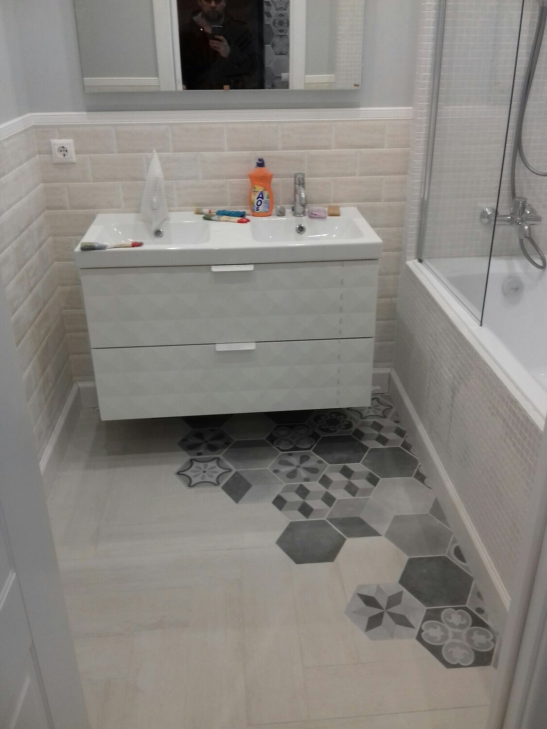 интерьеры ванной с плиткой бирмингем, ванная плитка, плитка, ванная комната, светло серая плитка