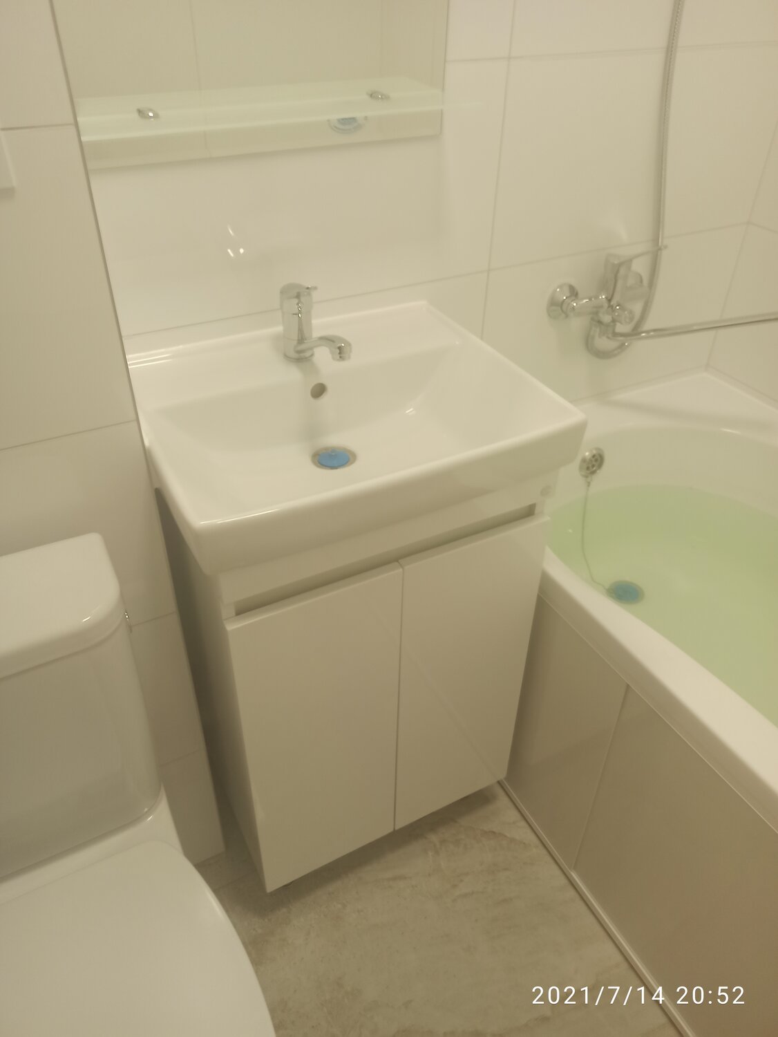 ванная комната, тумба под умывальник ikea фуллен 103.696.29, раковина, раковина ikea тэллевикен, тумба под раковину cersanit smart 50