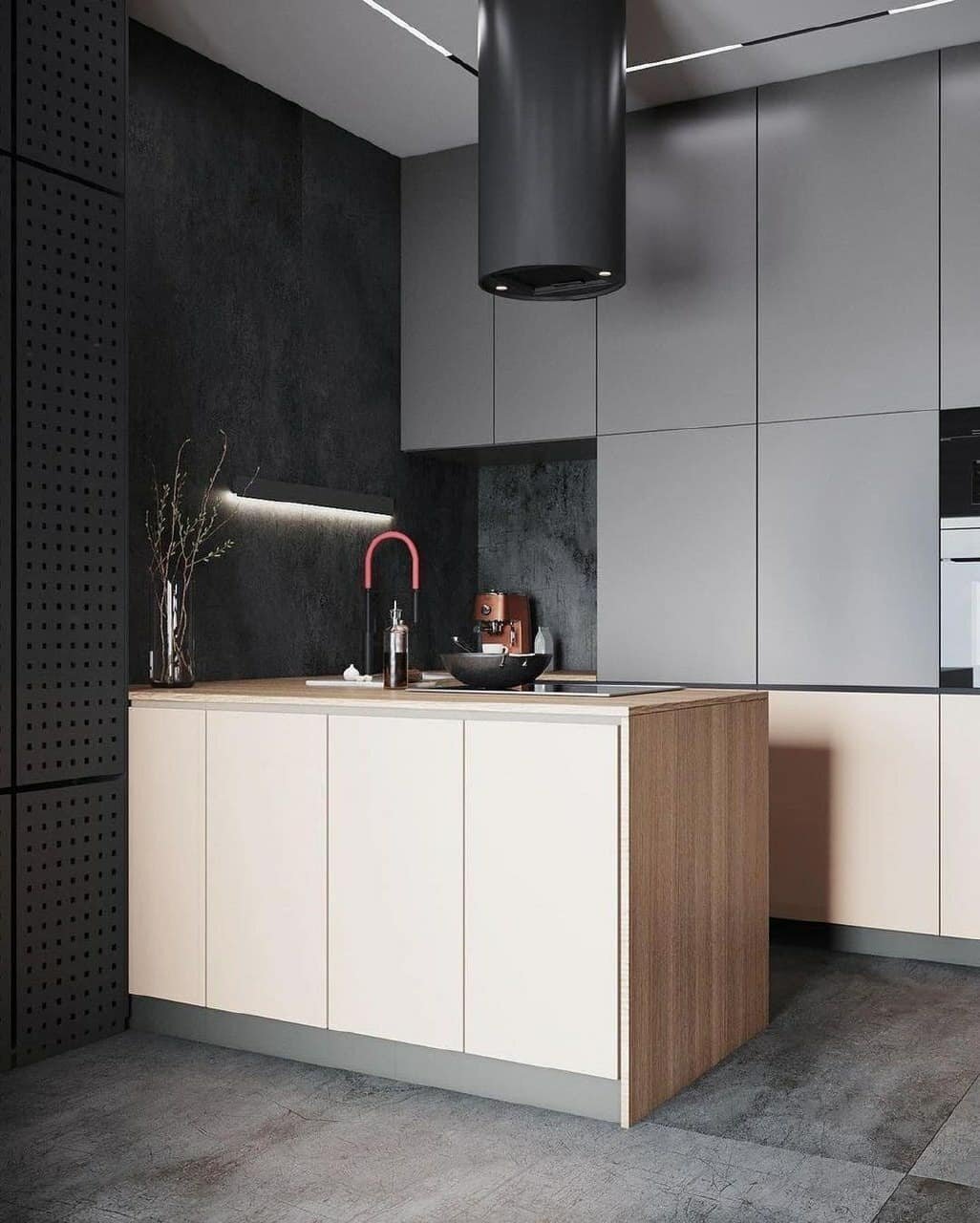 fenix 0725 grigio efeso фасады, кухня, дизайн кухни, кухонные фасады минимализм, кухонный гарнитур минимализм