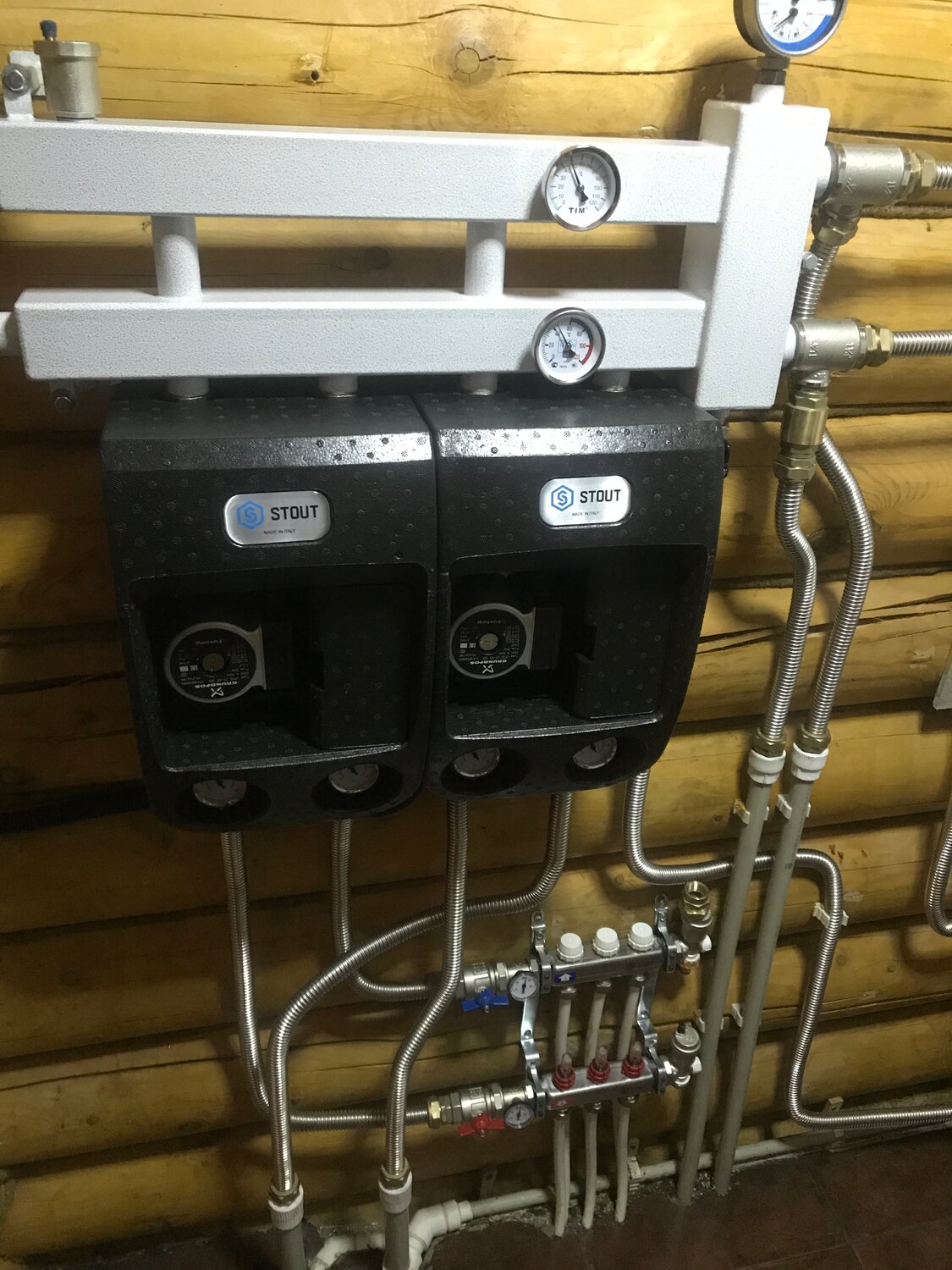 stout отопление, коллектор с гидрострелкой bmss-60, gidruss, stout, отопление, коллектор для батарей отопления
