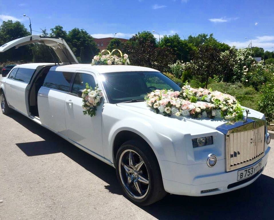 свадебный лимузин роллс ройс, лимузин роллс ройс, rolls royce лимузин, лимузин на свадьбу, лимузин rolls royce q7.