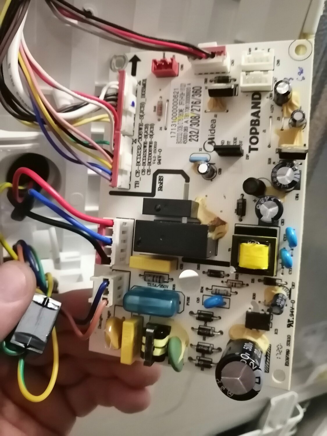 плата управления кондиционера, плата управления кондиционера electrolux, плата кондиционера, плата управления внутреннего блока кондиционера jax 60, плата управления кондиционера ролсен