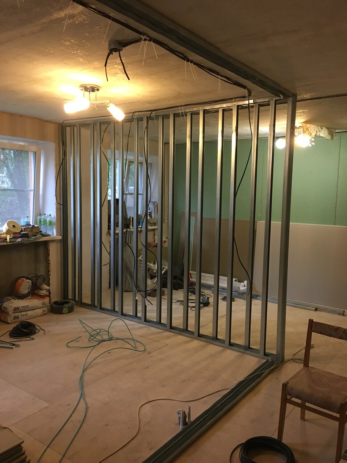 перегородка из гипсокартона, монтаж перегородок из гипсокартона, перегородка из гкл, межкомнатные перегородки из гипсокартона, гипсокартонная перегородка каркас
