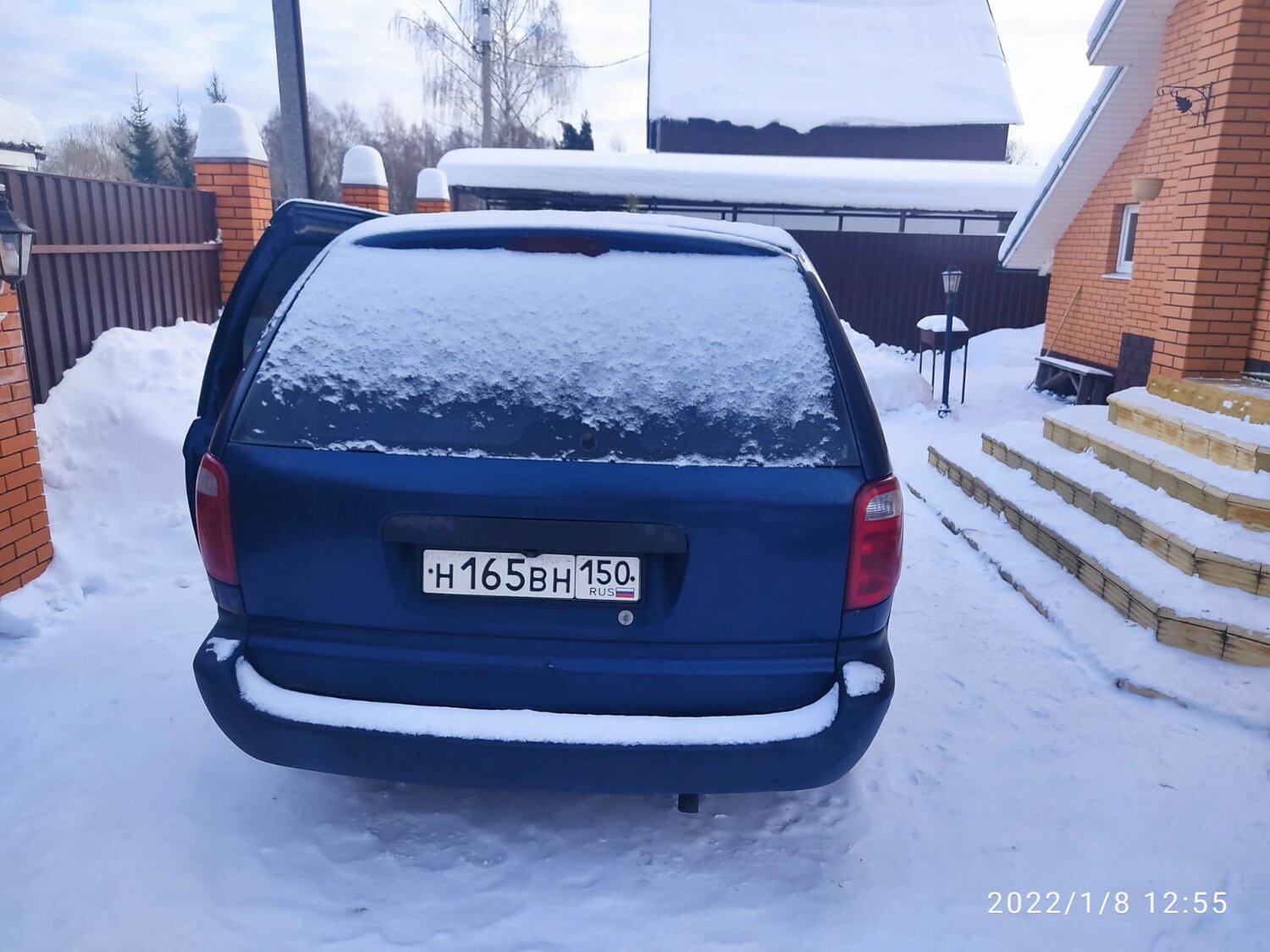 авто, автомобиль, dodge caravan 2002 сзади, dodge caravan, Chrysler Voyager III