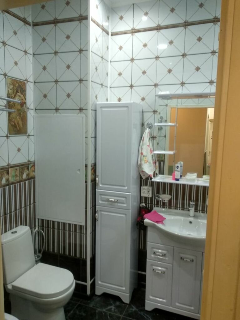 совмещенный санузел пвх панелями, совмещенный санузел, комната ванная, санузел, дизайн ванной