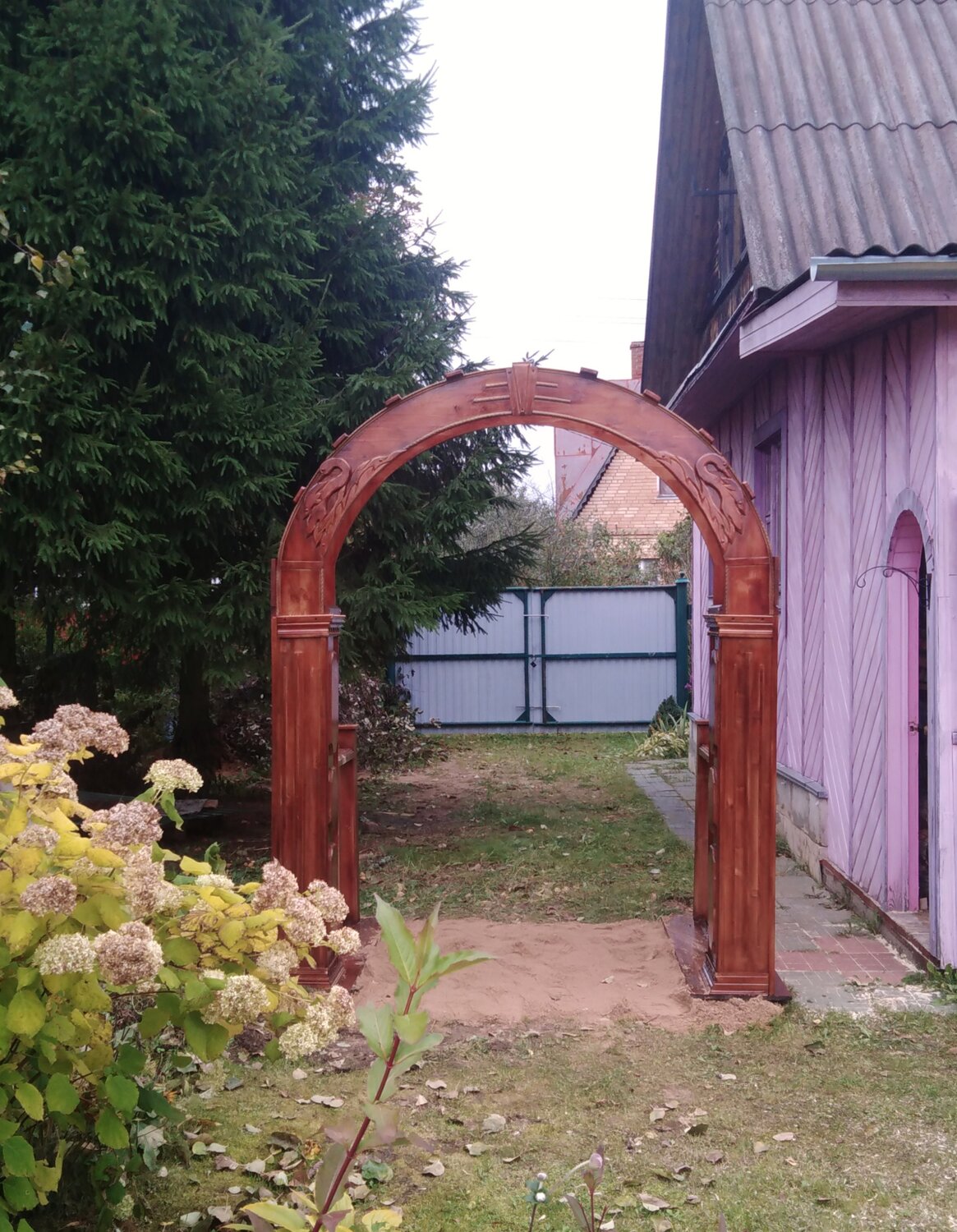 арка садовая, арка, арка над калиткой, арка из дерева, деревянная арка