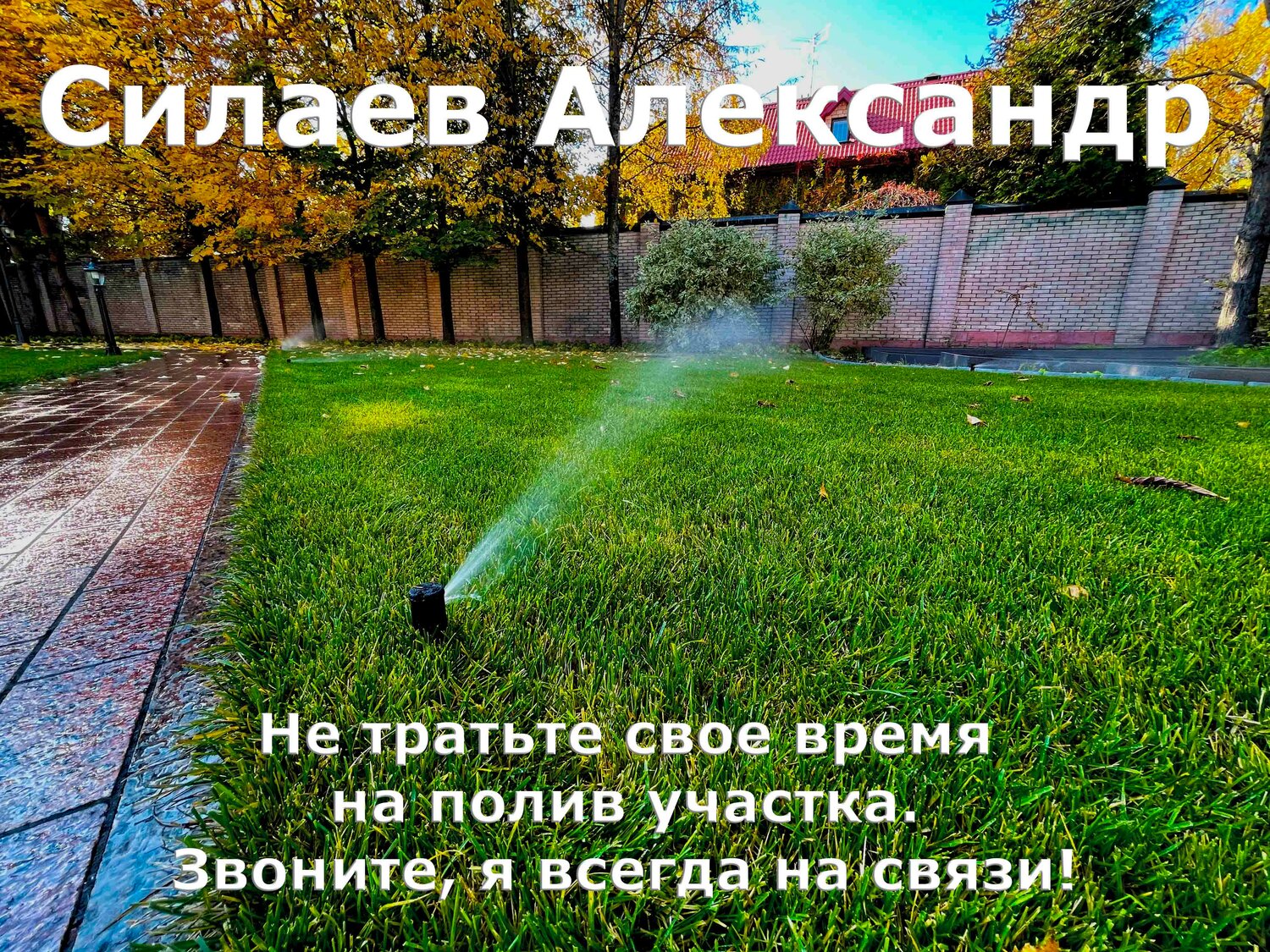 полив газона, автоматический полив газона, системы полива, полив газона в октябре, системы автоматического полива