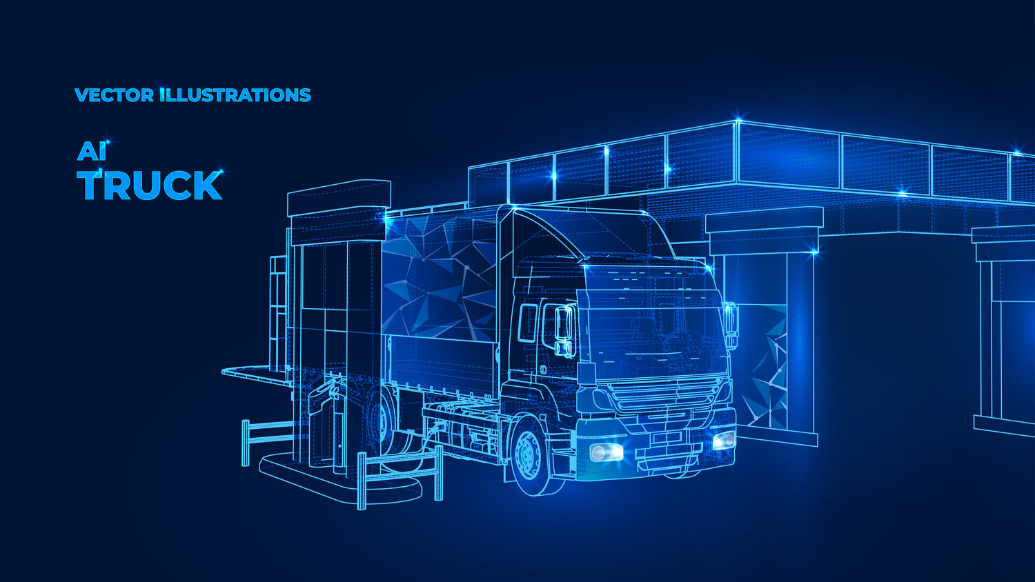 грузовик, truck vector, грузовой автомобиль, большой грузовик, грузовик в графике