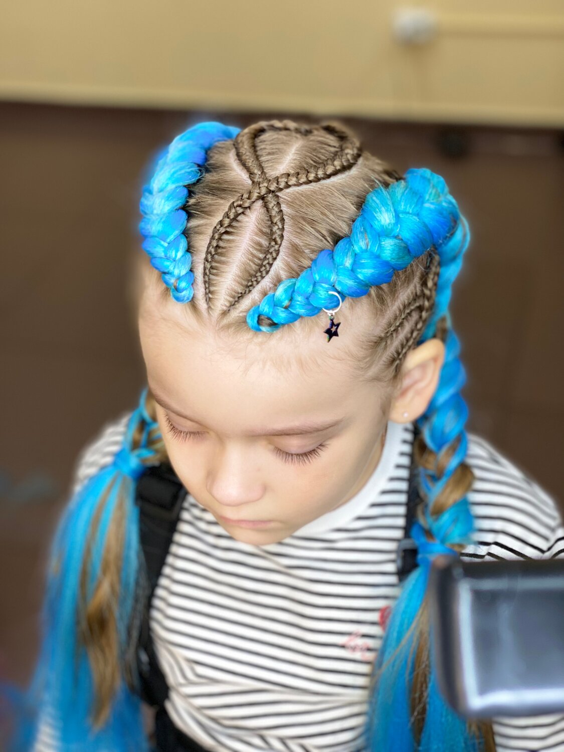 детские прически с канекалоном, прически с канекалоном, косы с канекалоном, канекалон прически, 2 брейды с канекалоном