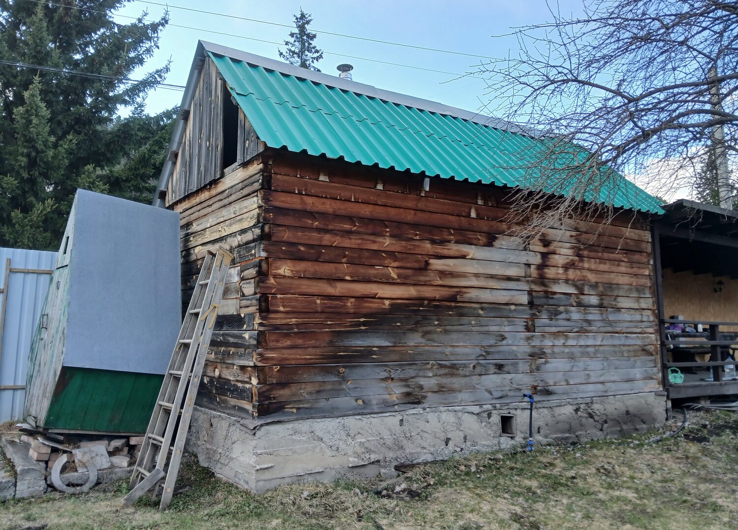 дом в, деревянные дом, дома в селе, частного дома, баня со шпал 3х4