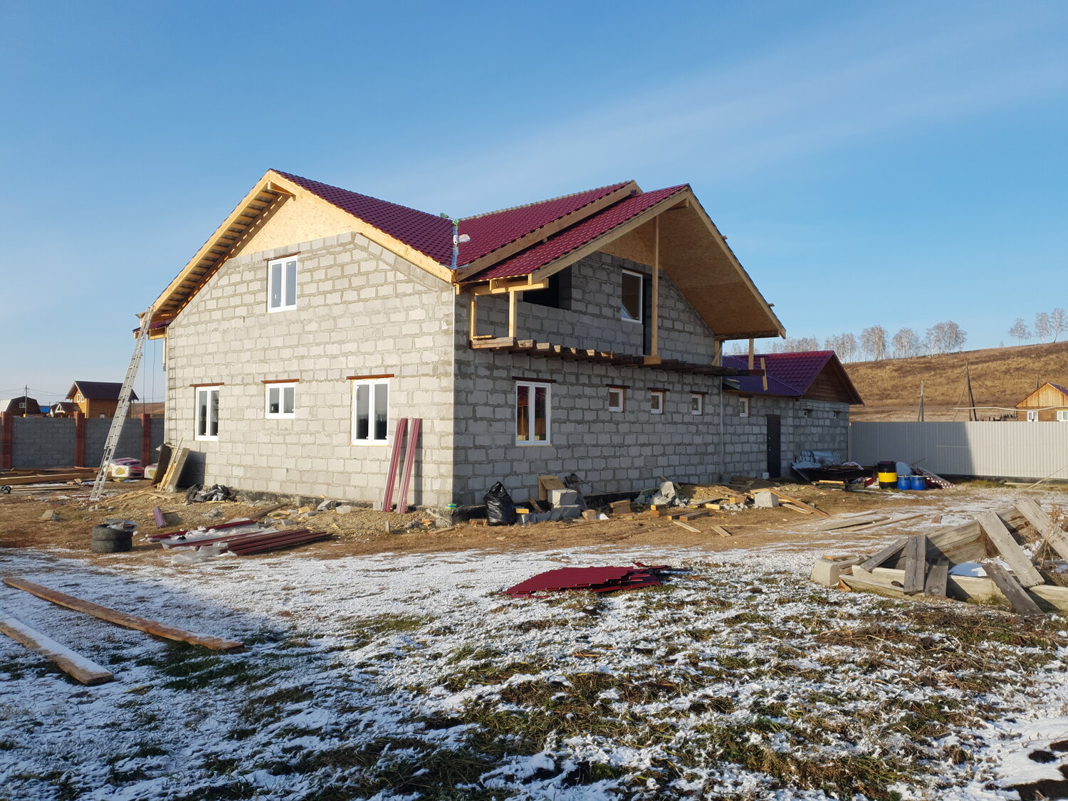 строительство загородного дома, строим дом, дом газобетон, коттедж, дом