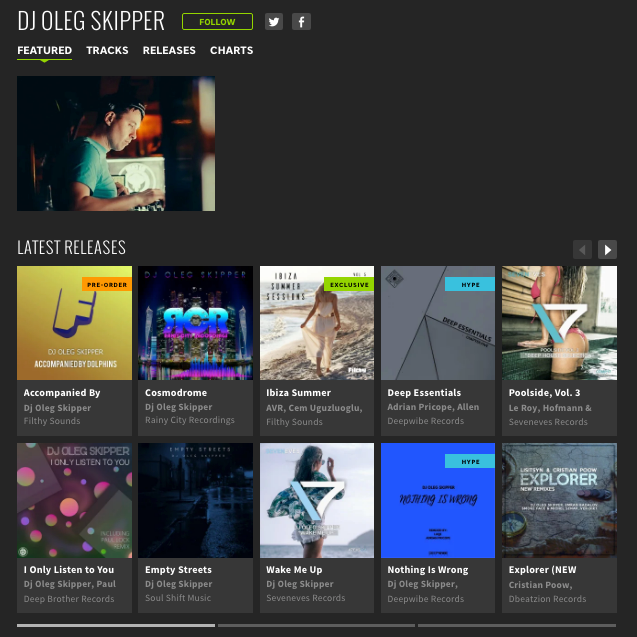 скриншот игры, youtube интерфейс, дизайн, pimp's tits records releases artists on beatport, техника