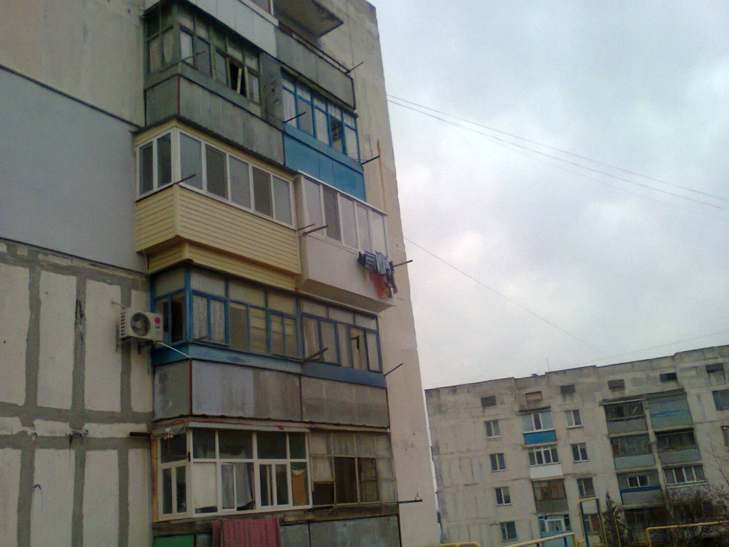 балкон, лоджия, здание, многоквартирный дом, окна