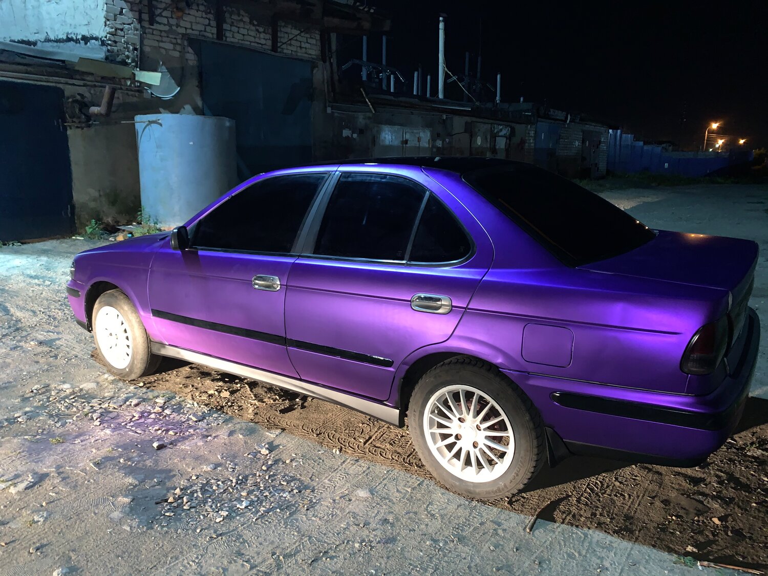 тойота креста фиолетовая, опель омега фиолетовый, авто, автомобиль, Nissan Sunny B15