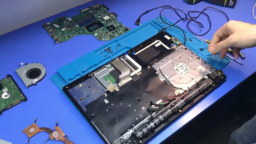 техника, ноутбук, апгрейд ноутбука samsung, разобранный ноутбук ноутбук acer aspire v3, комп