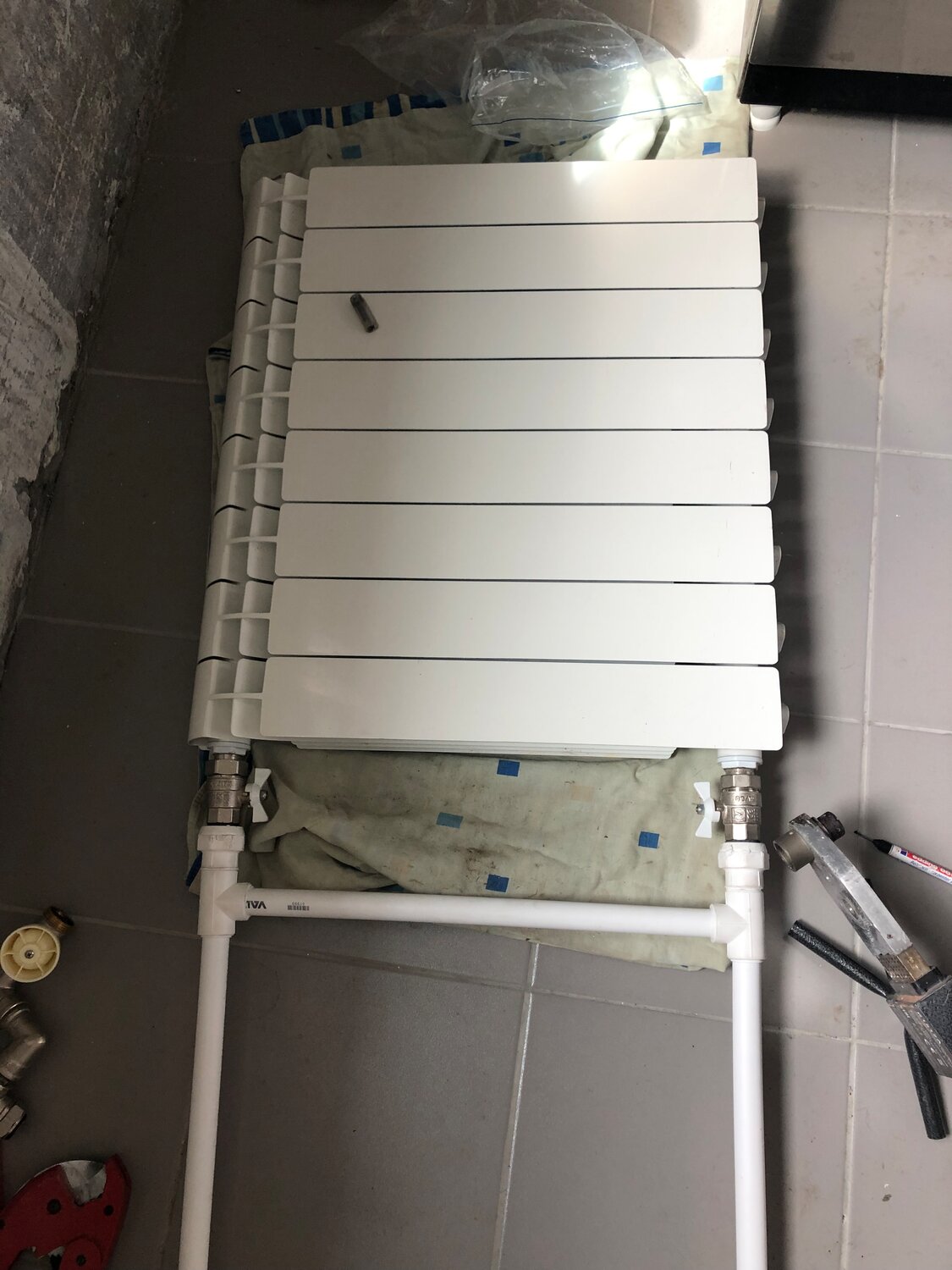 отопление, радиатор, батареи отопительные 4 штуки, радиатор отопления, батареи из полипропилена