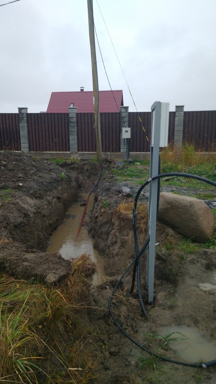 водопровод, водоснабжение, баня канализация и водопровод, траншея для газовой магистрали низкого давления, водопроводное