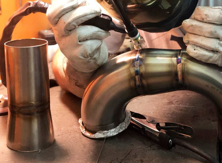 даунпайп vf44, даунпайп 1.8 agu, сварка выхлопа, f30 b48 даунпайп, даунпайп macan turbo