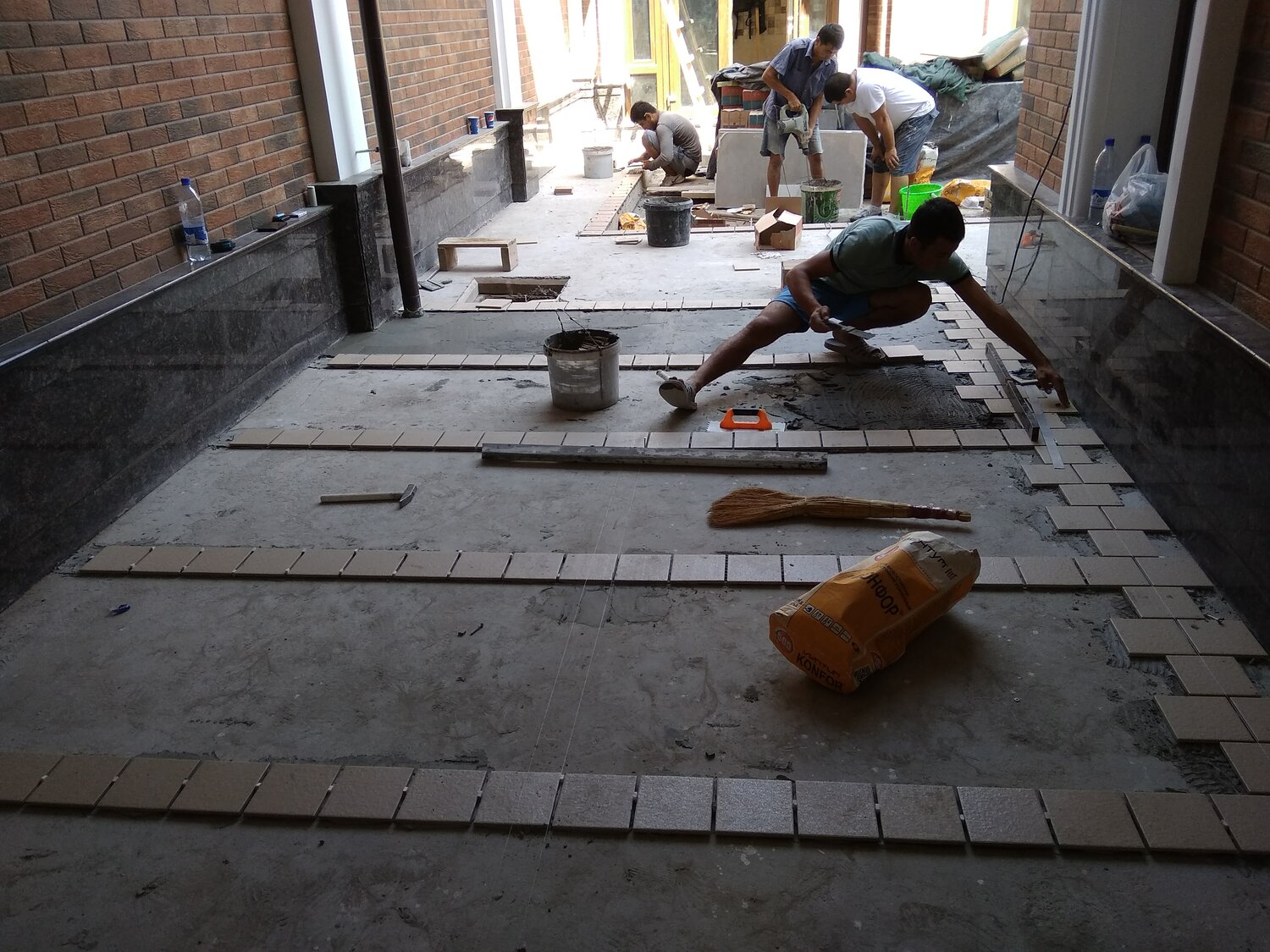 стяжка плит перекрытия между собой, пол, пола, кровля, тротуар