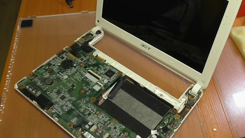 asus нетбук разбираем, asus 700 нетбук разборка, asus eee pc 900 разборка, техника, материнка асус еее рс 4g